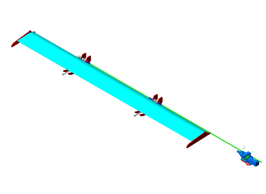 kinematics of the Fowler landing flap: cruise (Landing Flaps Drive System)