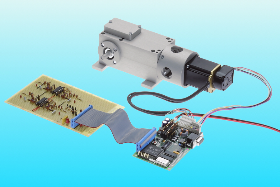 rotary actuation system with brushless servo motor (BLDC) and digital signal processor (DSP)